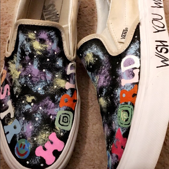 Custom astroworld vans cheap